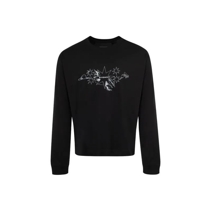 Givenchy Boxy Fit Long Sleeve T Shirt-0
