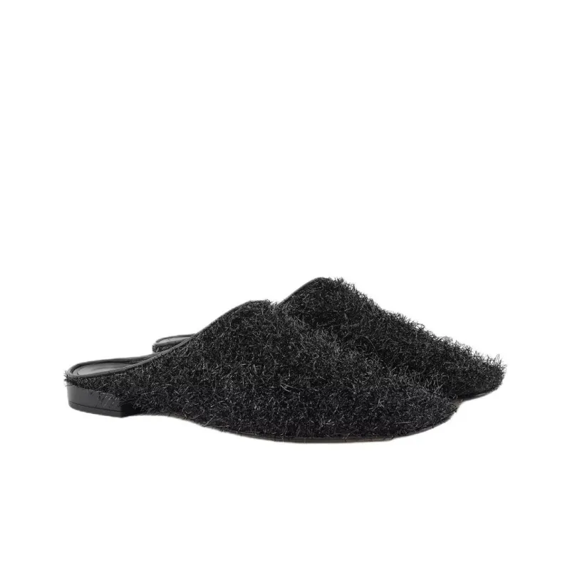 10 CORSO COMO x AMANI Wrap toe Slippers Women's Black-2