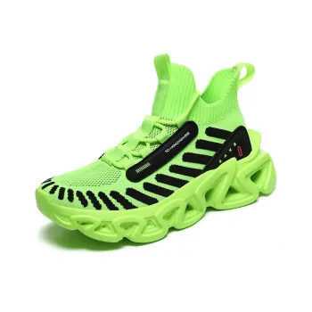QIUTEXIONG Cushioned Slip Resistant Breathable Mid Top Racing City Commute Running Shoes Men's