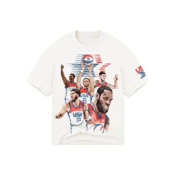 RESERFF Vintage Print Short Sleeved T Shirts Unisex White