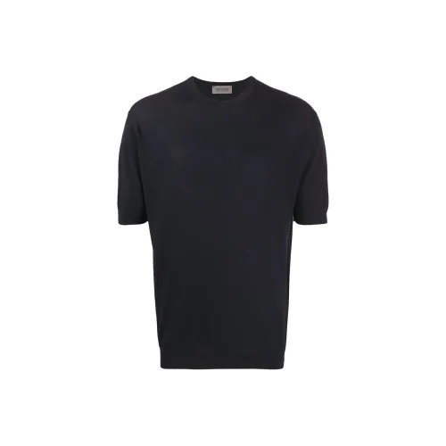 JOHN SMEDLEY T Shirt Men's Marine Blue