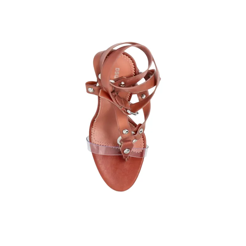 DSQUARED 2 Bondage One Strap Sandals Women's Red-3