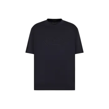 EMPORIO ARMANI Asv Lightweight Jersey T shirt With Raised Logo Embroidery