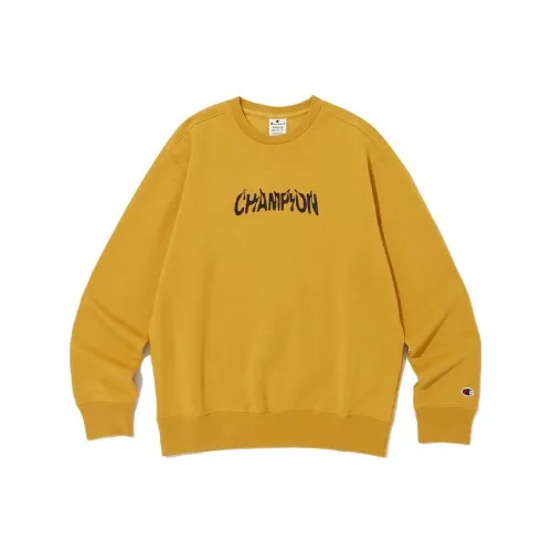Champion Sweatshirts Unisex Regular Yellow