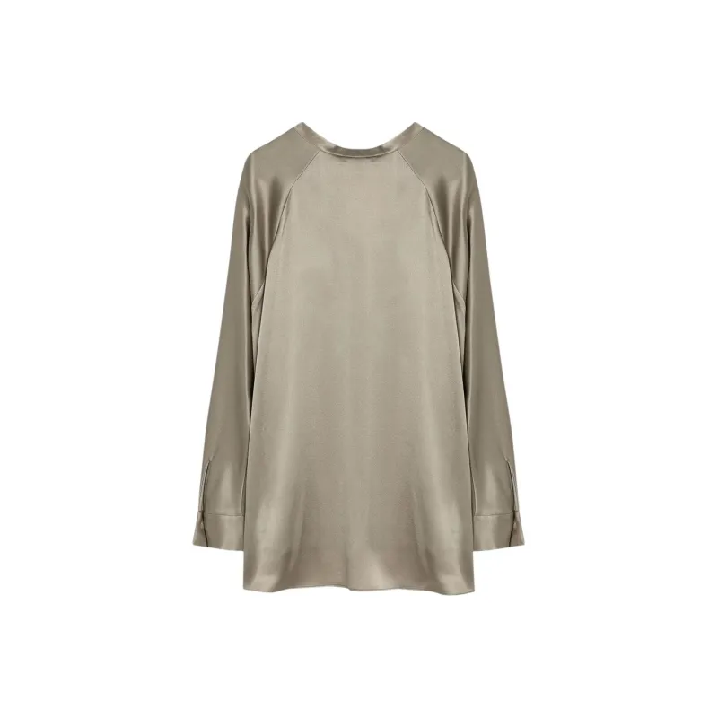 VINCE Silk V neck Blouse-1