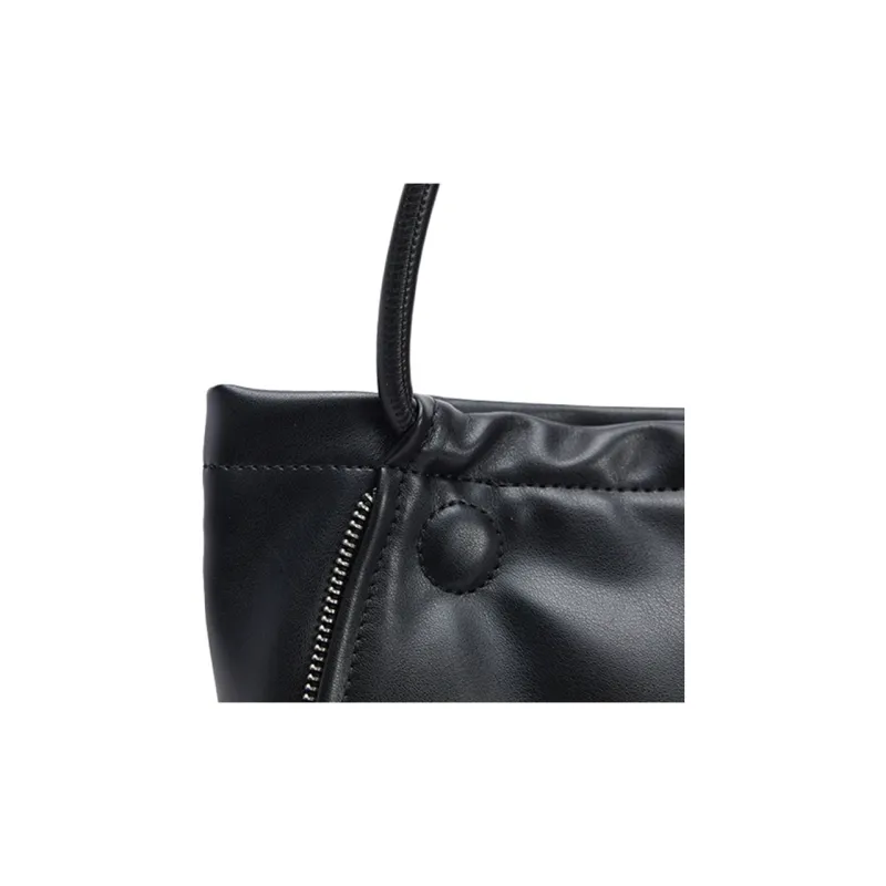 URBAN REVIVO Artificial Leather Shoulder Bag Medium Size Women's Black-3