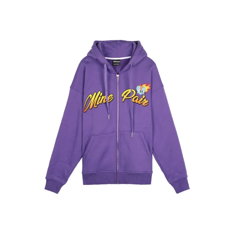 MINEPAIR Hooded Loose Fit Cardigan Sweatshirt Fall And Winter Unisex-2