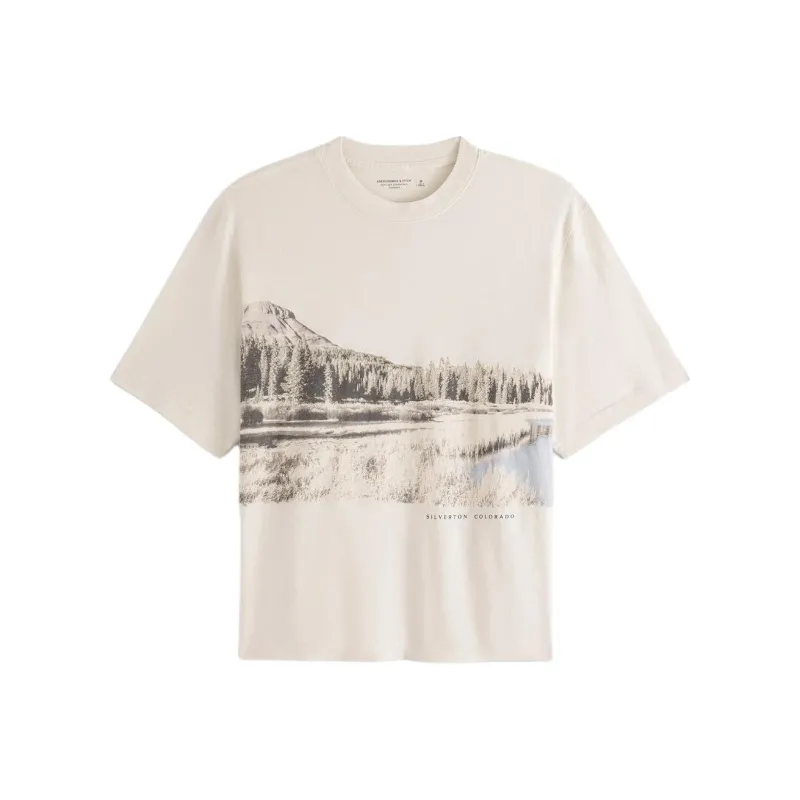 Abercrombie＆Fitch T Shirt Men's Cream-0