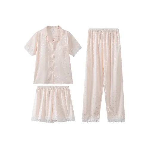 XIAFENYAN Pajama Set Women's Apricot