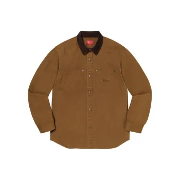 Supreme Script Canvas Snap Shirt