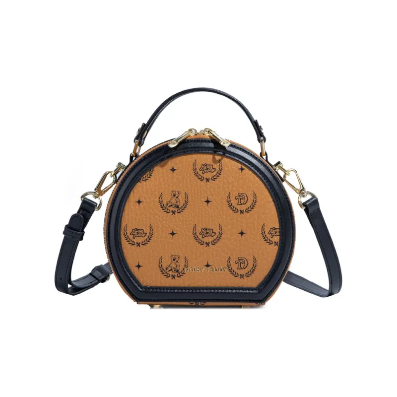 NOISY TEDDY PVC Shoulder Bag, Crossbody Bag, Handbag Women's Pink/Brown-8