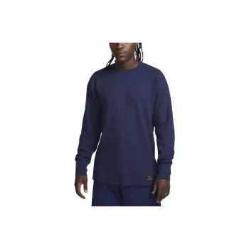 Nike Long-Sleeve Heavyweight Waffle Top Sweatshirt Men's Obsidian