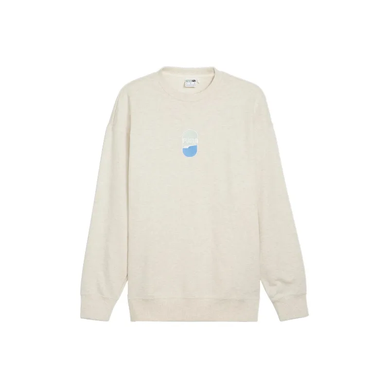 PUMA DOWNTOWN 180 CREW TR Sweatshirt Unisex Light Beige-0