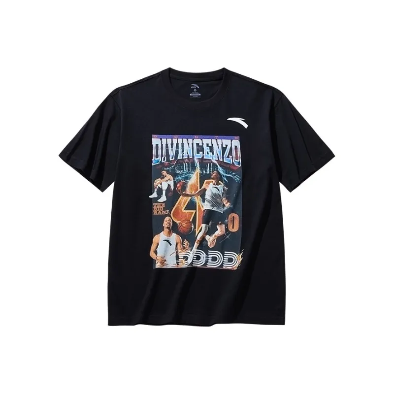 Anta Basketball Collection T Shirt Unisex Black-0