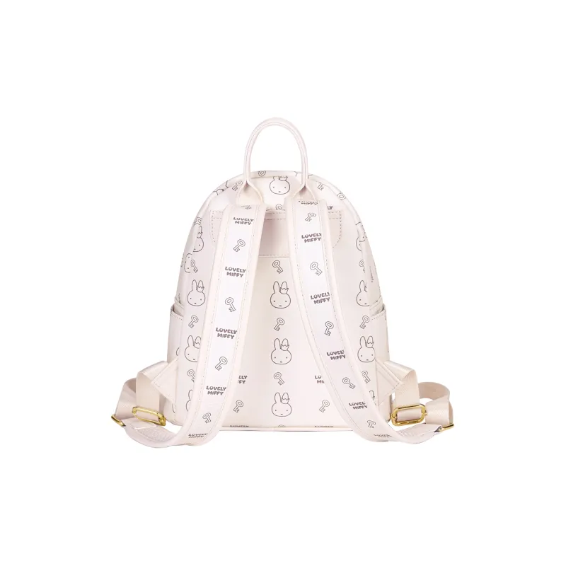 Miffy Synthetic Leather Backpack Women's Ecru/Pink/Brown-2