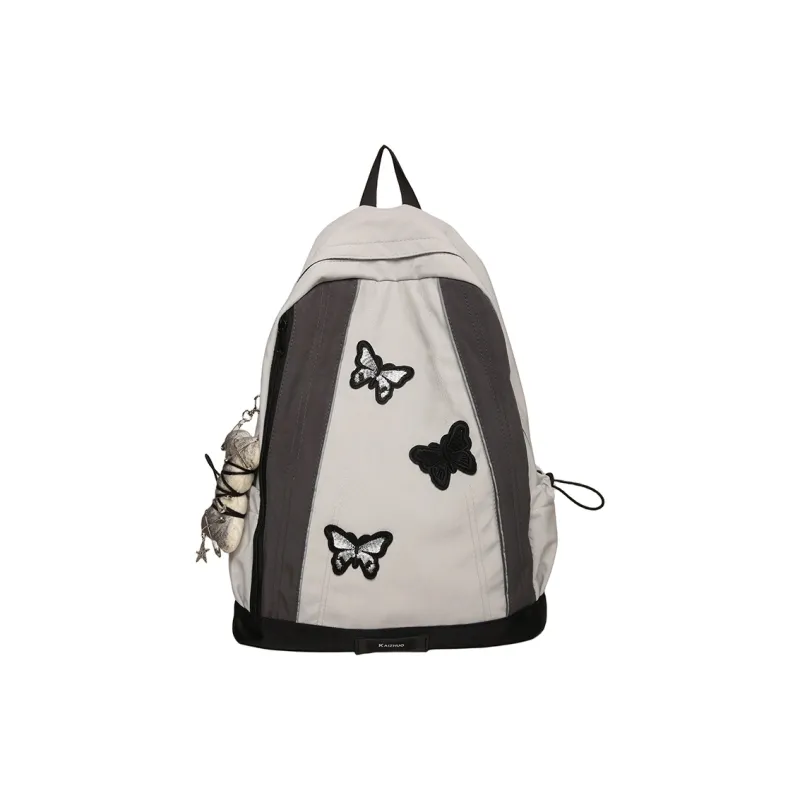 XIANGSU Nylon Backpack Women's Green/Gray-6