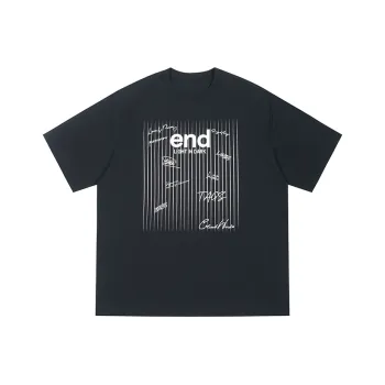 ENDWEEP Short Sleeved T Shirts Loose Fit Heavyweight Casual Unisex