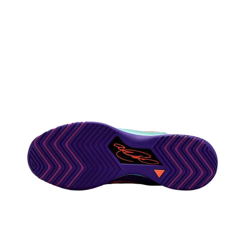 Nike Anti Slip Wear Resistant Mid Top Basketball Shoes Unisex Blue-5