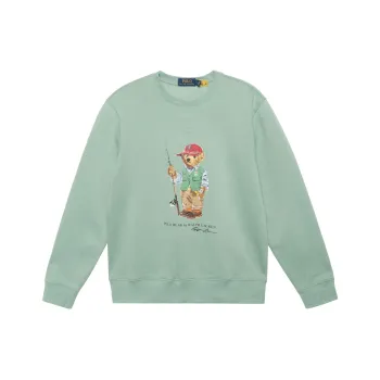 Polo Ralph Lauren SS23 Teddy Bear Logo Print Crewneck Sweatshirt Green
