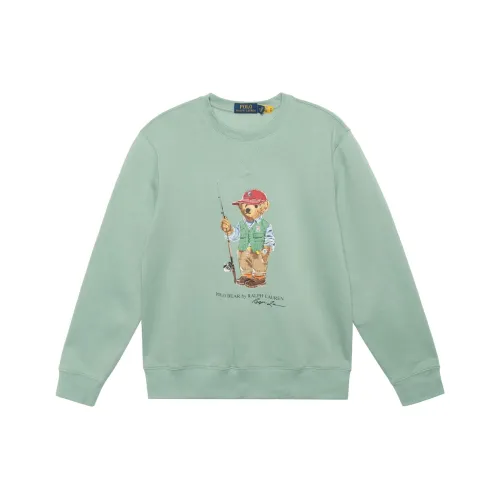 Polo Ralph Lauren SS23 Teddy Bear Logo Print Crewneck Sweatshirt Green