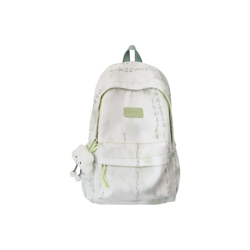 XIANGSU Nylon Backpack Unisex Pink/Gray/Dark Green/Light Green/Blue-10