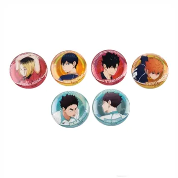 MOUXUYY Haikyuu!! Characters Laser Badge 58MM Hajime Iwaizumi, Shoyo Hinata, Tobio Kageyama, And Characters. Badges