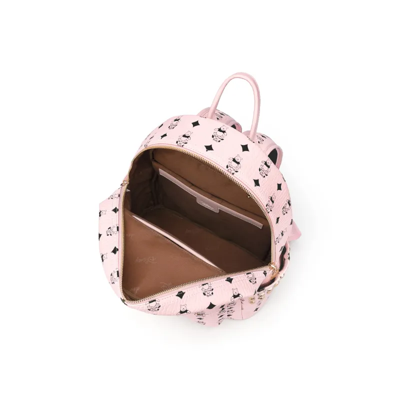 Disney Winnie The Pooh Series PU Backpack Large Size Women's Tan/Pink/White/Black-12