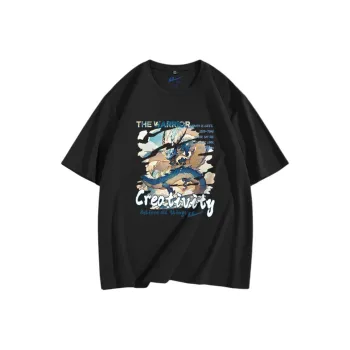 WARRIOR T Shirts Men Black WHL Dragon's Roar