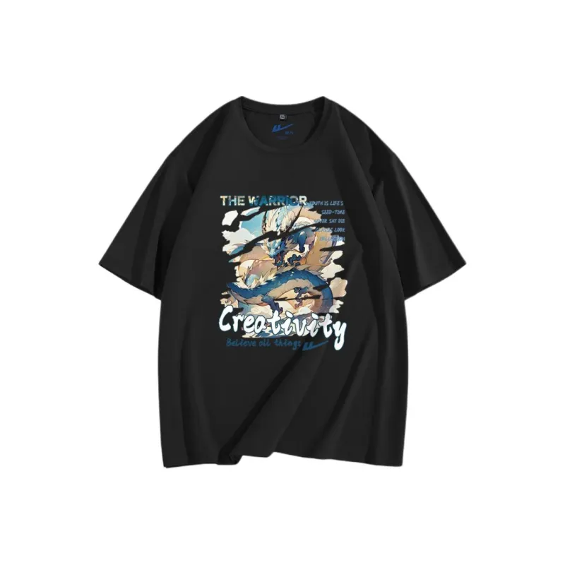 WARRIOR T Shirts Men Black WHL Dragon's Roar-0