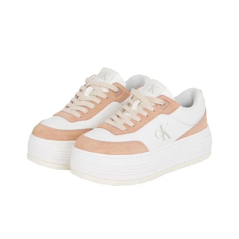 CKJ CALVIN KLEIN JEANS Low Top Skateboard Shoes Women's Nude-2