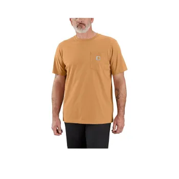 Carhartt T Shirts Men Hickory Nut Heather/Walnut Heather Multicolor