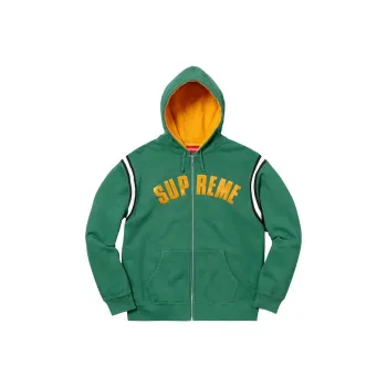 Supreme Jet Sleeve Zip Up Hooded Sweatshirt