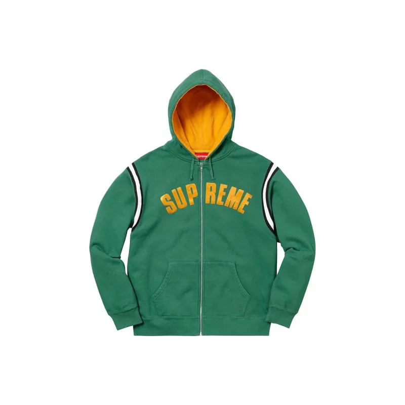 Supreme Jet Sleeve Zip Up Hooded Sweatshirt-0
