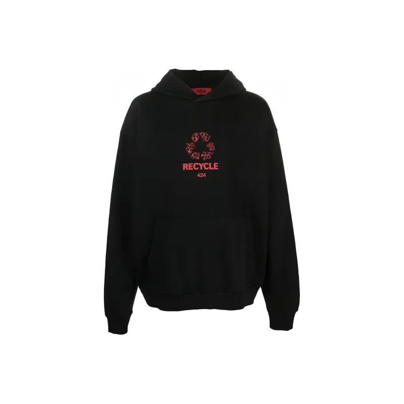 424 Logo print 'Recycle' Hoodie-0
