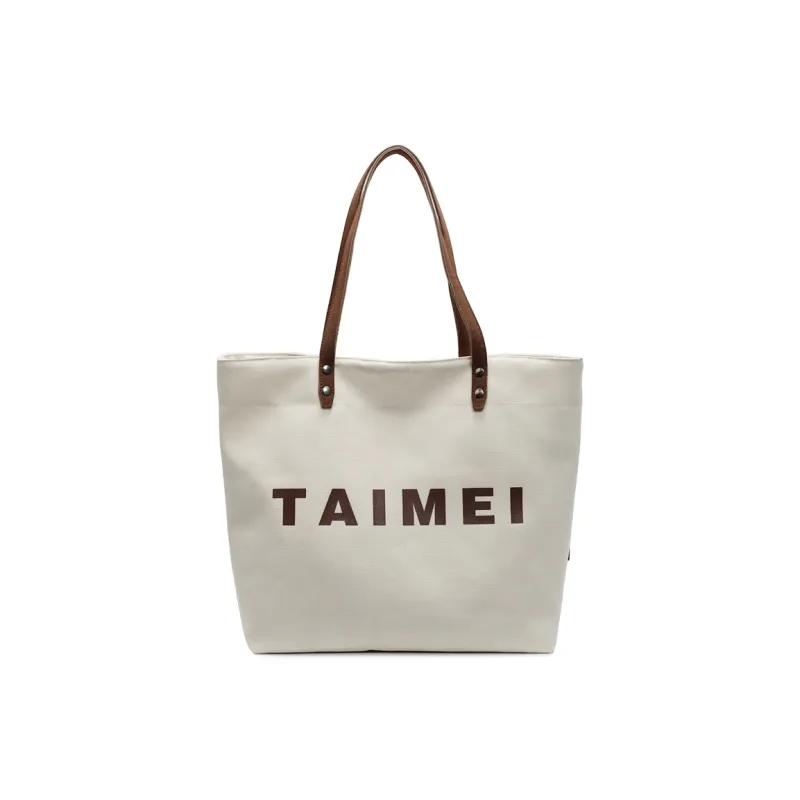 GOBLIN SHARKS 1759 Canvas Shoulder Bag Unisex White/Khaki/Black-0