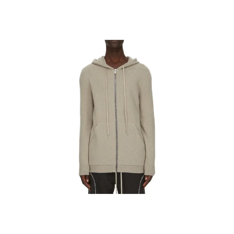 RICK OWENS Recycled Cashmere Zipped Hoodie-0