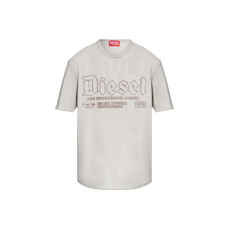 DIESEL T-Rawjust Tonal Embroidered Faded T-Shirt-0