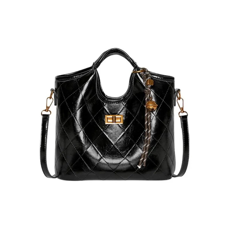 15 MINS Synthetic Leather One Shoulder Handbag, Crossbody Bag Regular Women's Ecru/Black/Coffee-3