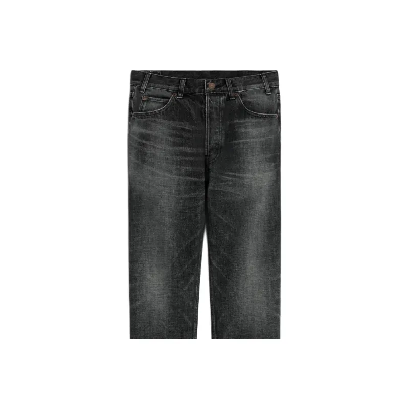 CELINE Wesley Jeans In Black Ice Rinse Wash Denim-4