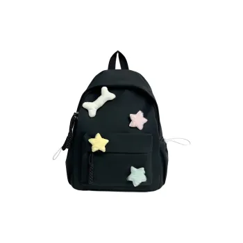 Yalu Nylon Backpack Large Size Women's Black/Ivory/Pink/Yellow/Green