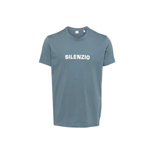 Cropped recht T-shirt met V-hals in grijs