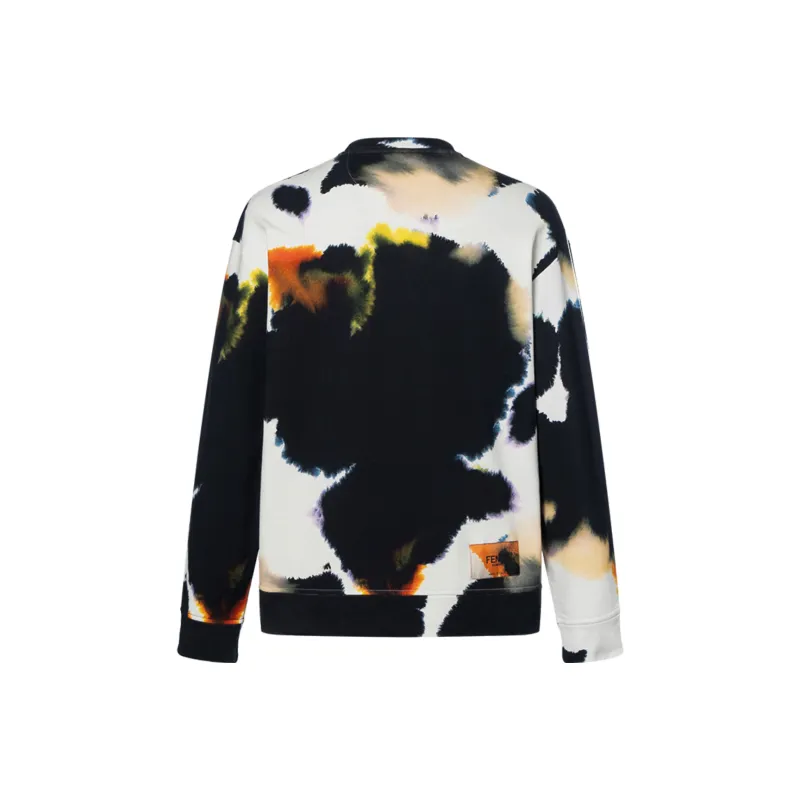 FENDI Spotted Motif Printed Jersey Sweatshirt-11
