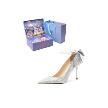 ROBINHOOD Castle 3D Box High Heels Women's Silver