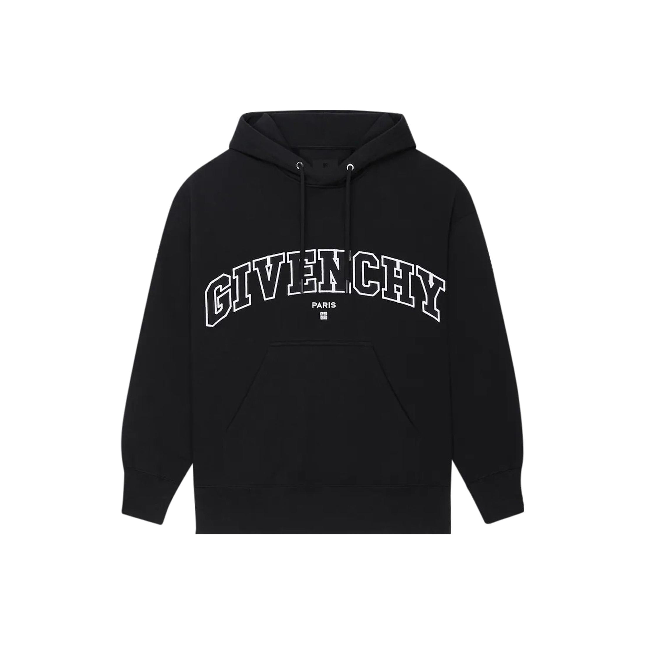 パーカー・フーディ GIVENCHY Men Hoodies BMJ0HC3YAC 001 Black Givenchy Hoodie | Archetype Slim Black Hoodie