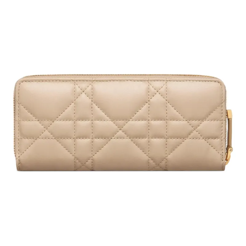 DIOR Miss Caro Lambskin Wallet Women's Pink Beige-2