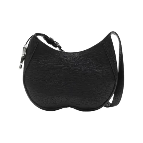 Burberry Grained Calfskin Handbag Shoulder Bag Women's Black