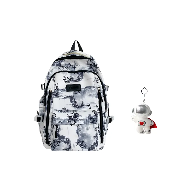 BRABOSTON Nylon Backpack Unisex Black/Purple/Green/Blue/Pink-0