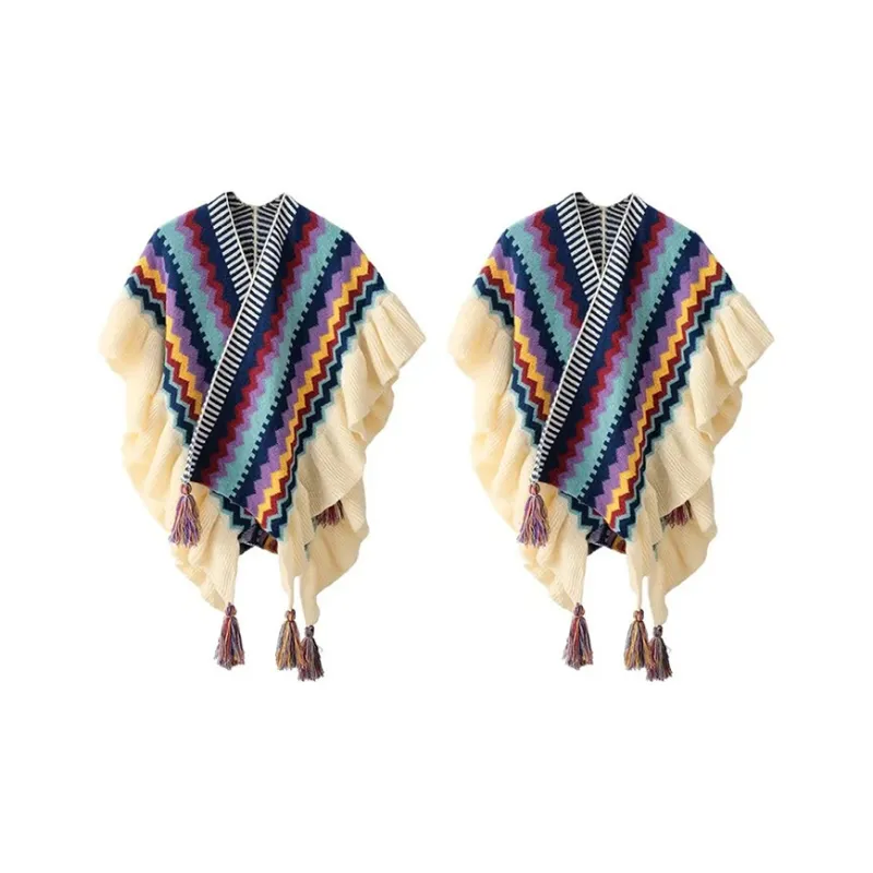 MOREMERRY Shawls Unisex-0