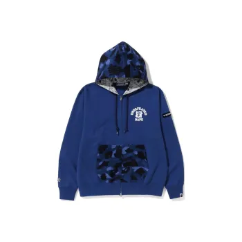 A BATHING APE X Undefeated Color Camo Relaxed Zip Hoodie