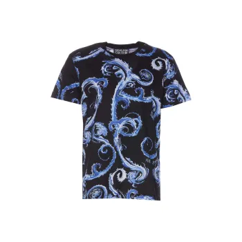 VERSACE JEANS COUTURE Barocco Printed Crewneck T Shirt
